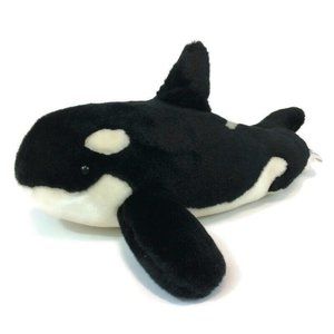 Sea World Shamu Plush Killer Whale Orca Black & White Stuffed Animal Toy 15"